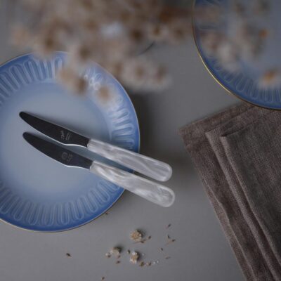 Smørknive med Perlemorsskafter, 4 stk.