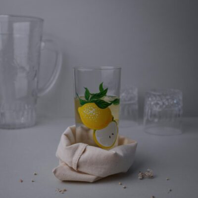 Franske Drikkeglas med Citroner, 3 stk.