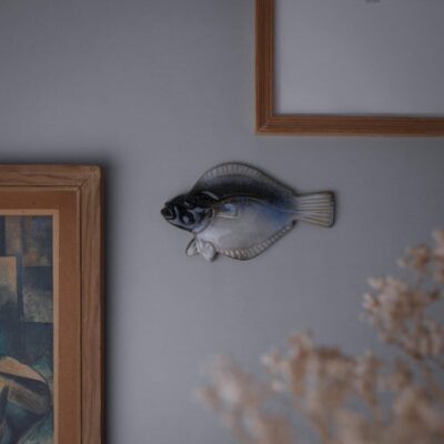 Blå Vægfisk i Keramik