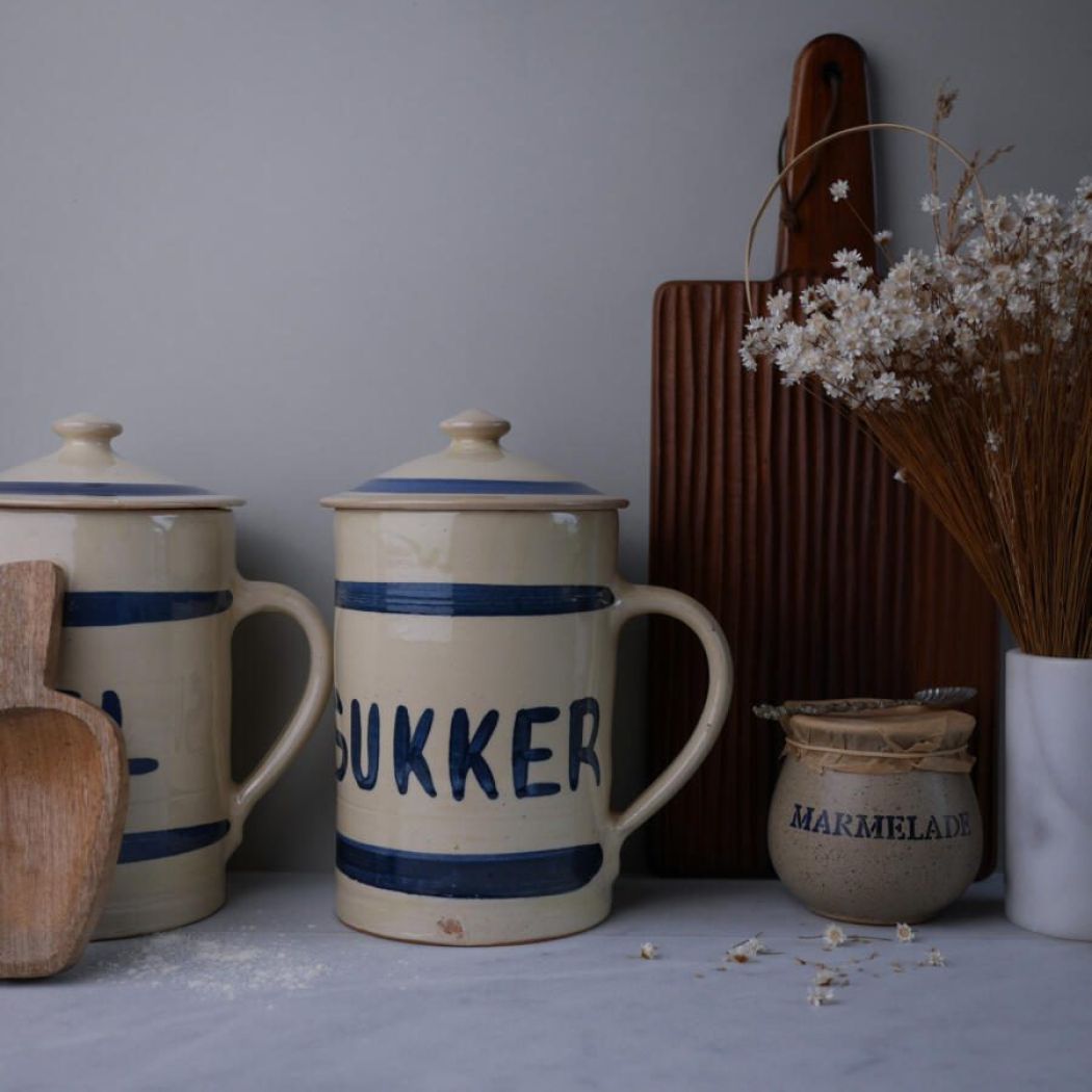 Stor Sukker Krukke i Keramik