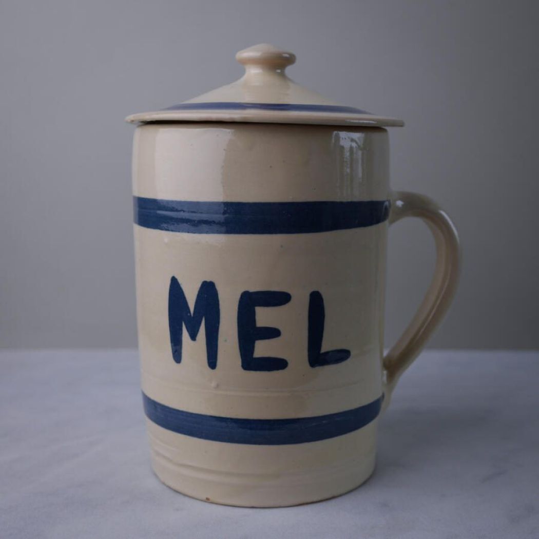 Stor Mel Krukke i Keramik 1