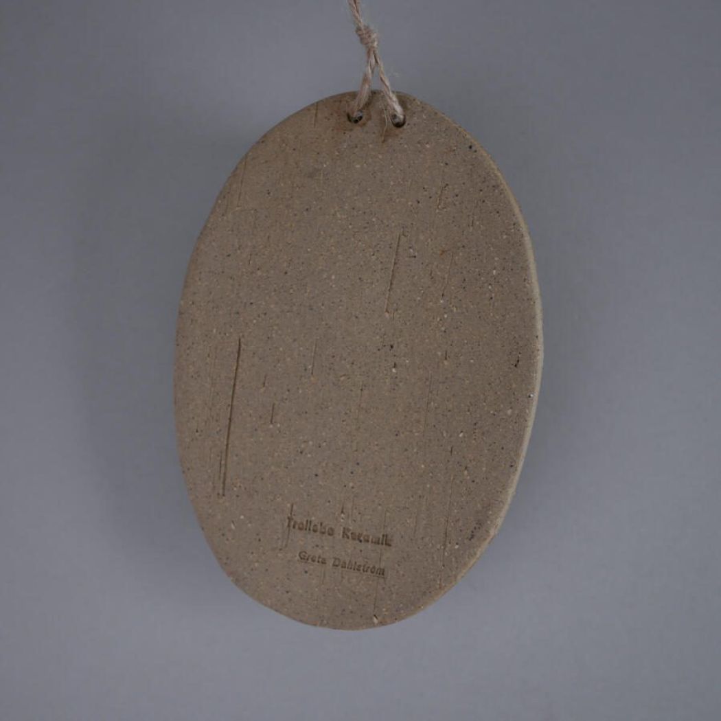 Håndlavet Beige Relief med Blomster 4