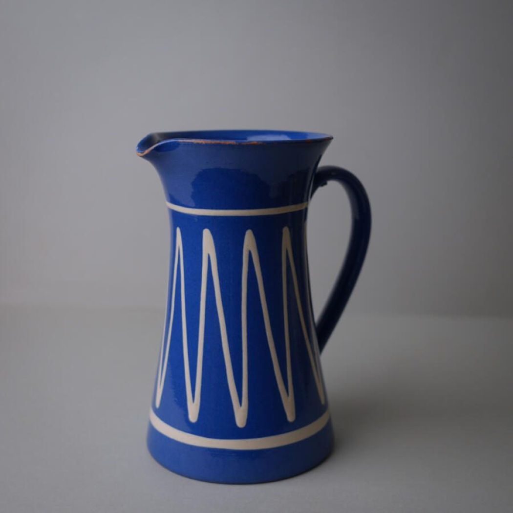 Sød Blå Vintagekande med Striber 2