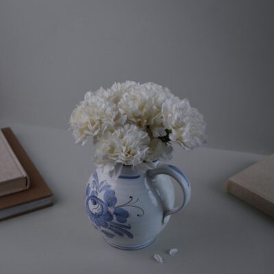 Vintage Kande med Blå Blomster (ITU)