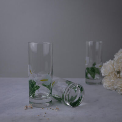 Franske Glas med Liljer, 3 stk.