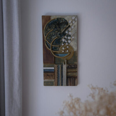 Stort Unika Keramik Relief