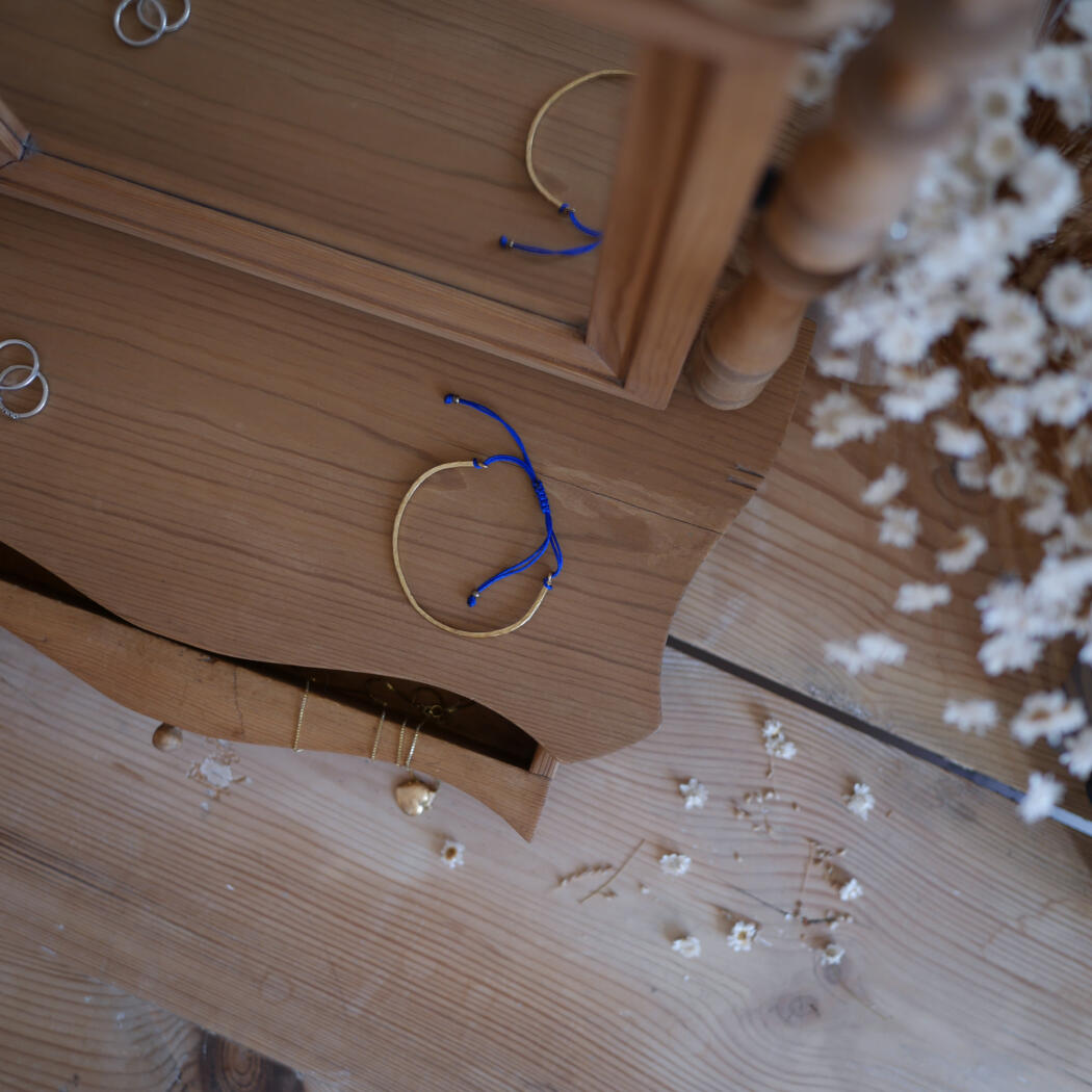 Lille Vintage Træspejl med Skuffe 2