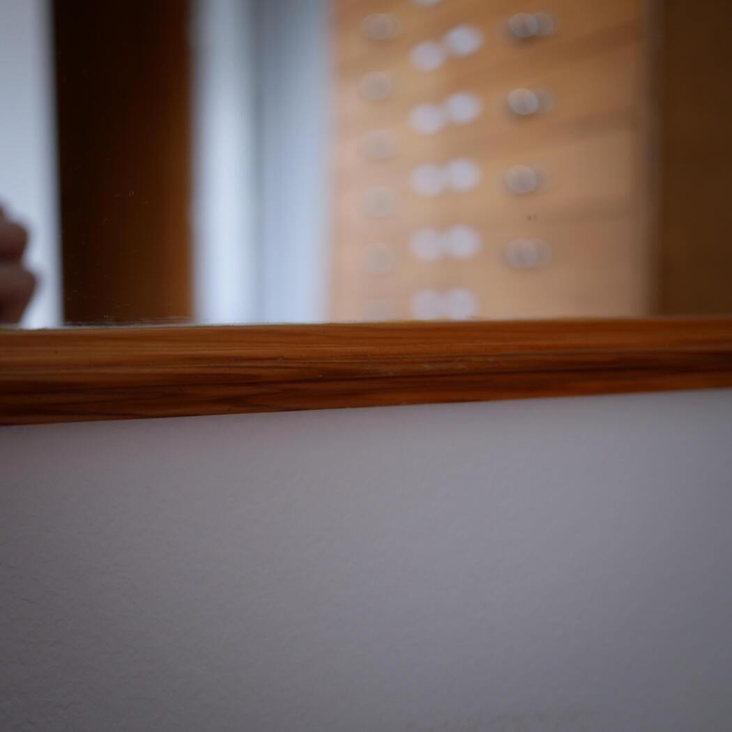 Aflangt Spejl med Træramme 7