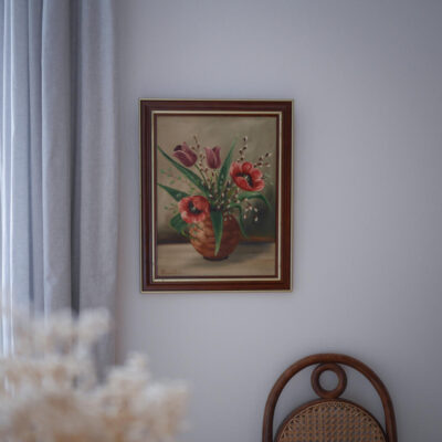 Blomsterbillede i Mørk Ramme