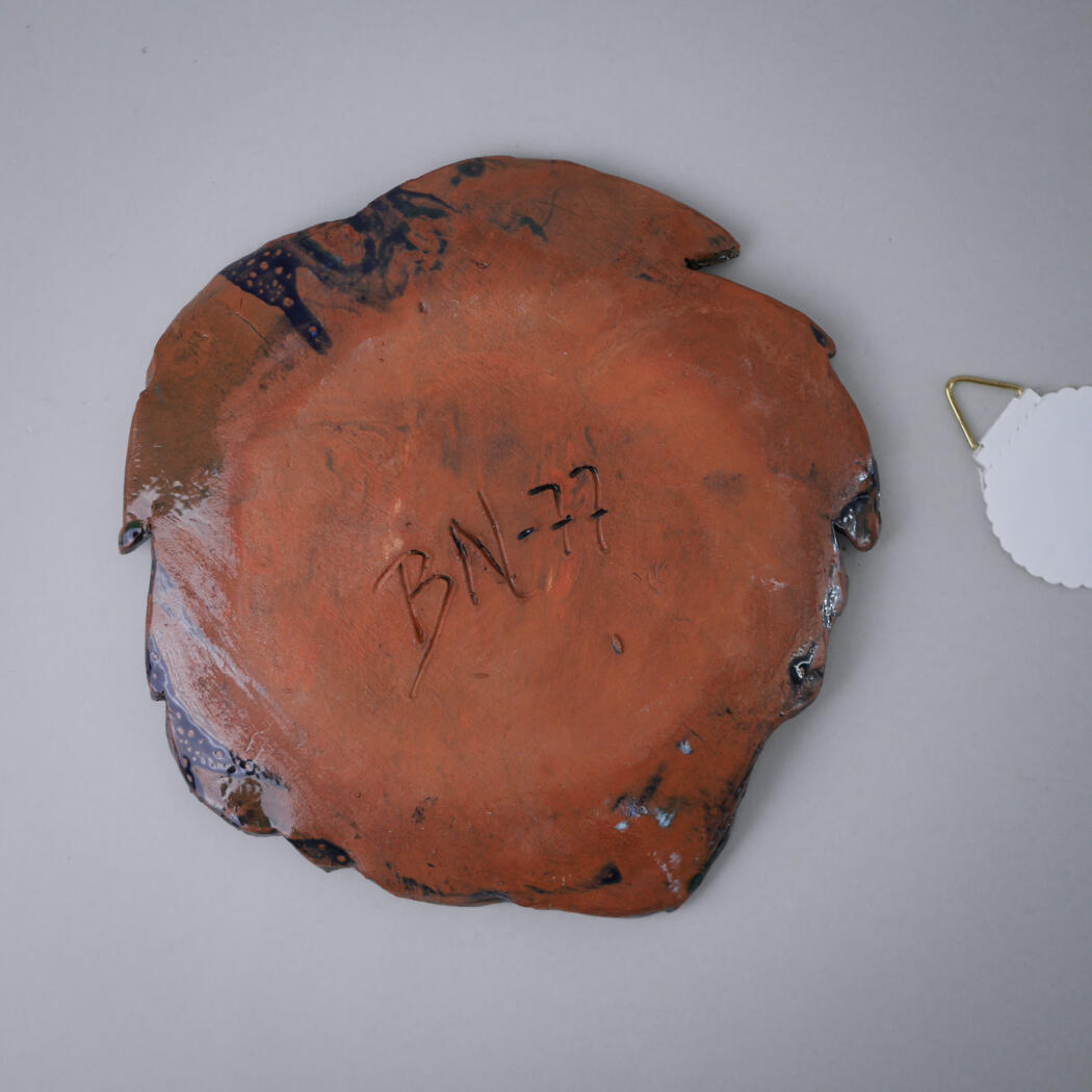 Håndlavet Brunt & Blåt Blad til Væggen 5