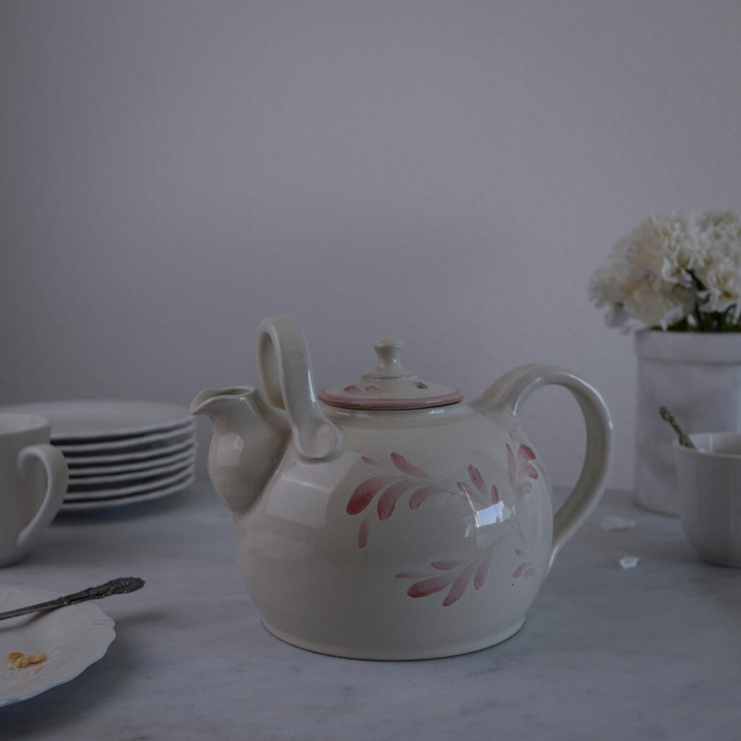 Lys Tekande med Rosa Blomster