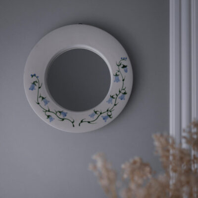 Spejl med Keramikramme & Blomster
