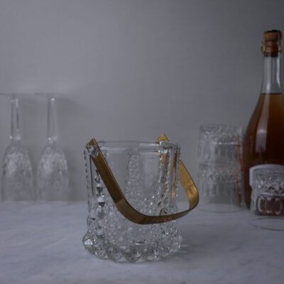 Isspand i Glas med Messinghank
