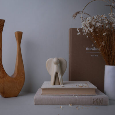 Engel Fedtstensfigur med Barn