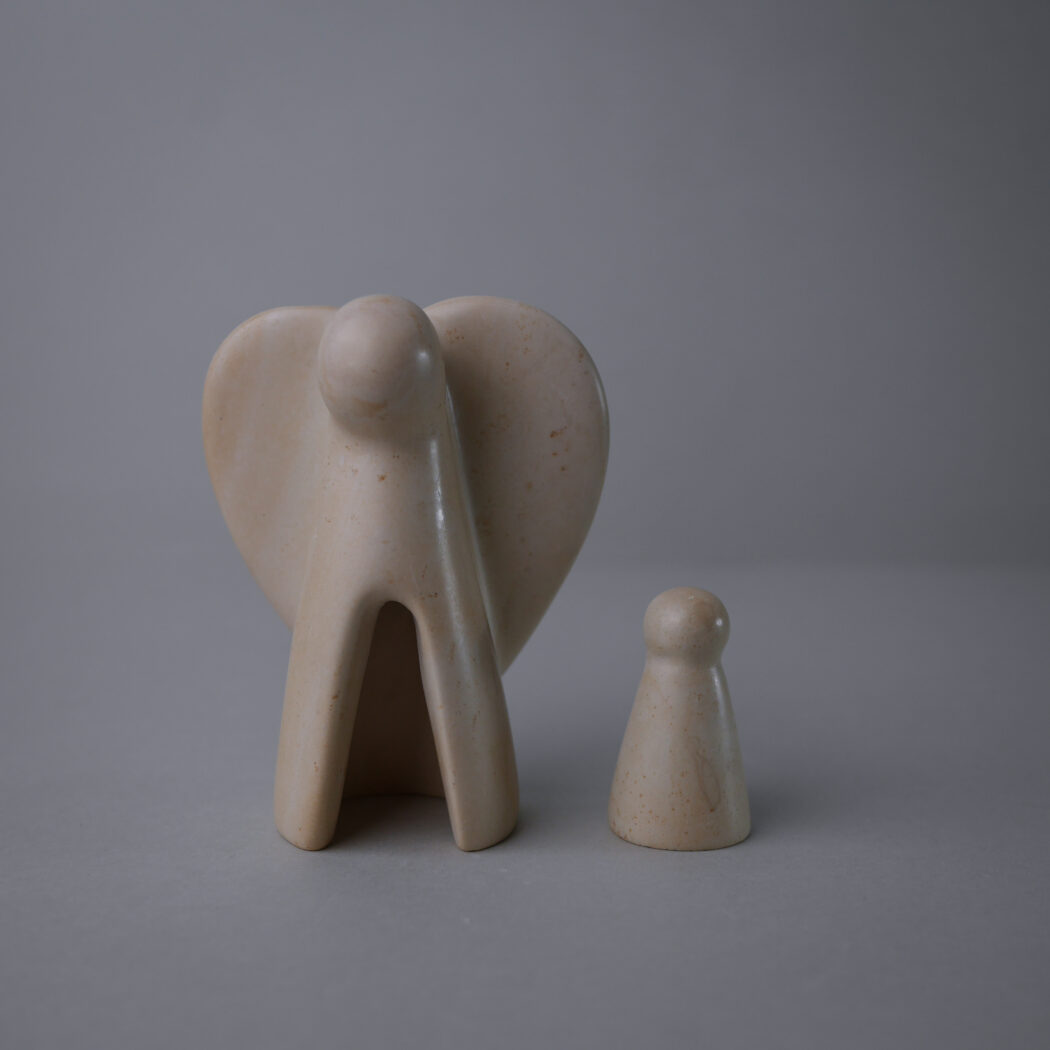 Engel Fedtstensfigur med Barn 4