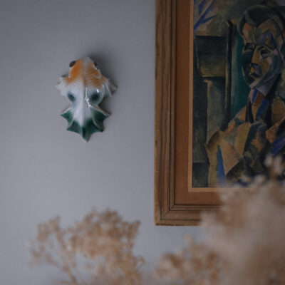 Lille Porcelænsfisk til Væggen