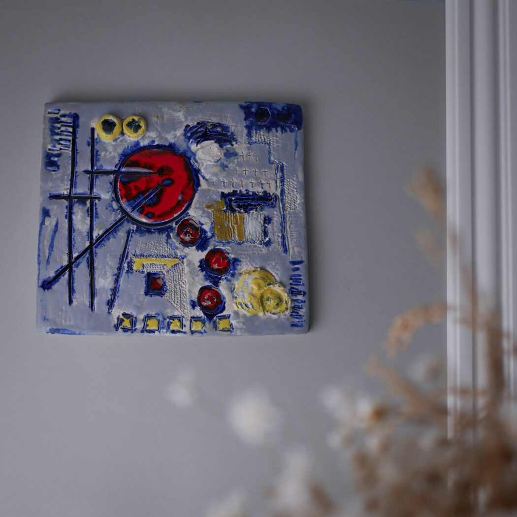 Abstrakt Keramik Vægkunst