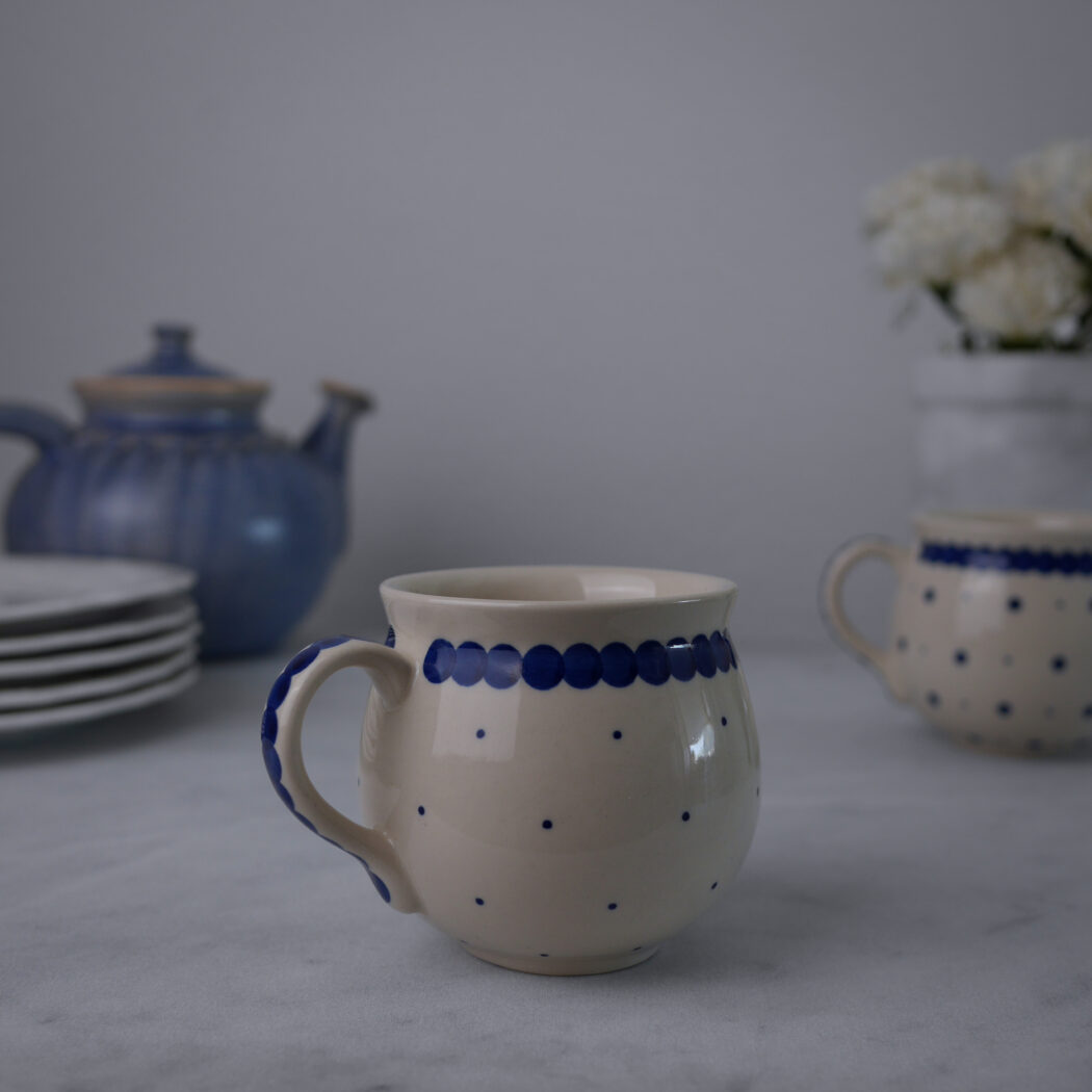 Blå Prikket Krus