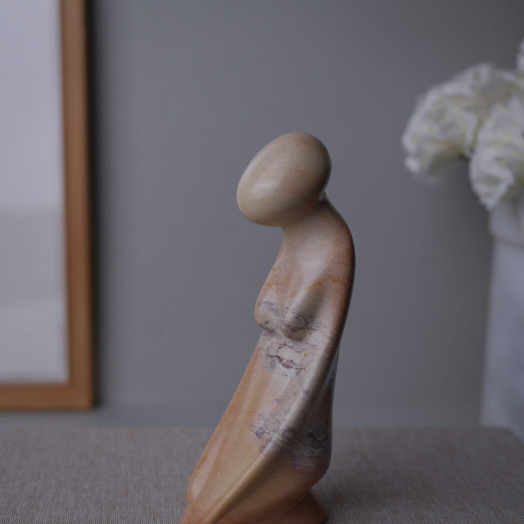 Fedtstensfigur - Kvinde med Barn 1