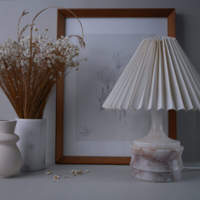 Rosa Sten Lampe