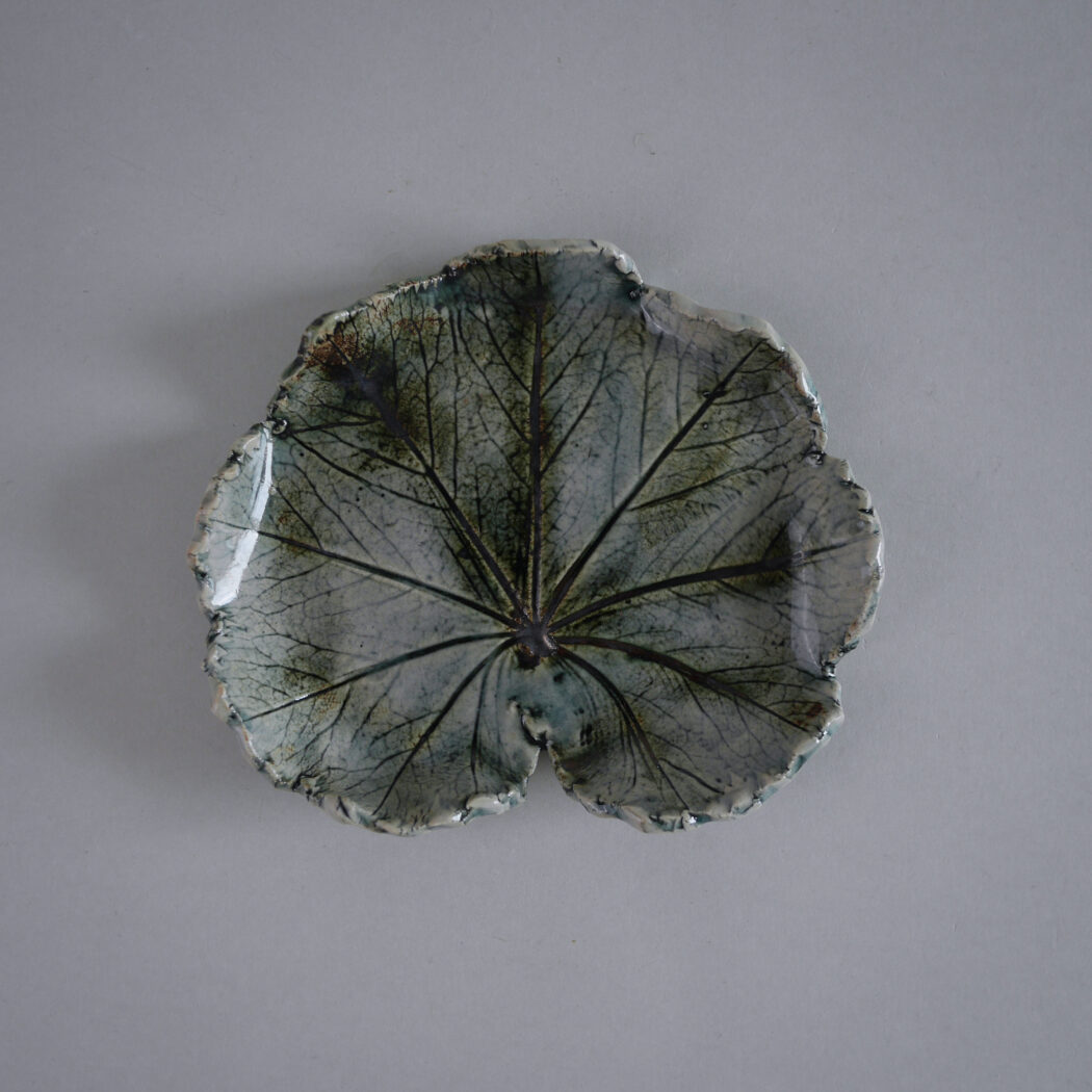 Lille Håndlavet Grønt Blad til Væggen 1