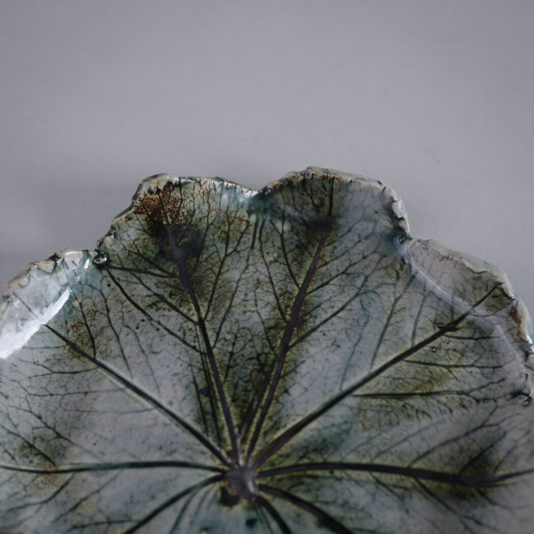 Lille Håndlavet Grønt Blad til Væggen 2