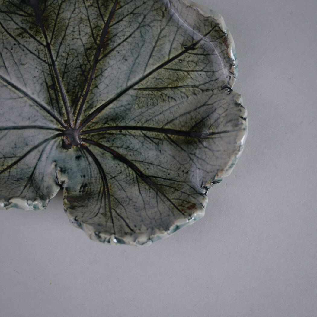 Lille Håndlavet Grønt Blad til Væggen 3