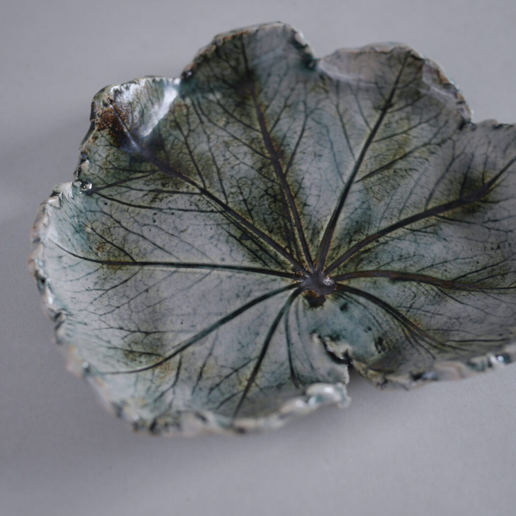 Lille Håndlavet Grønt Blad til Væggen 4