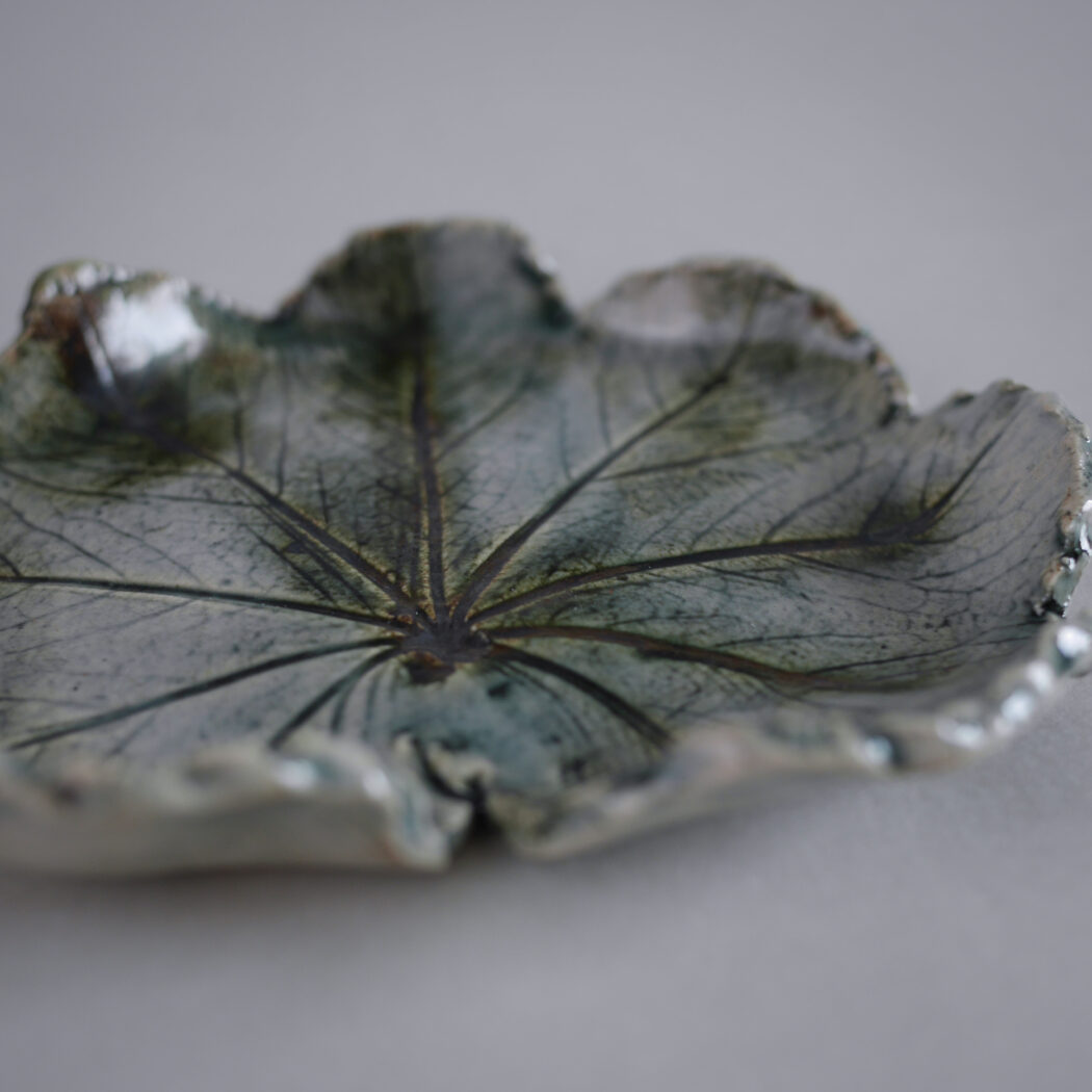 Lille Håndlavet Grønt Blad til Væggen 5