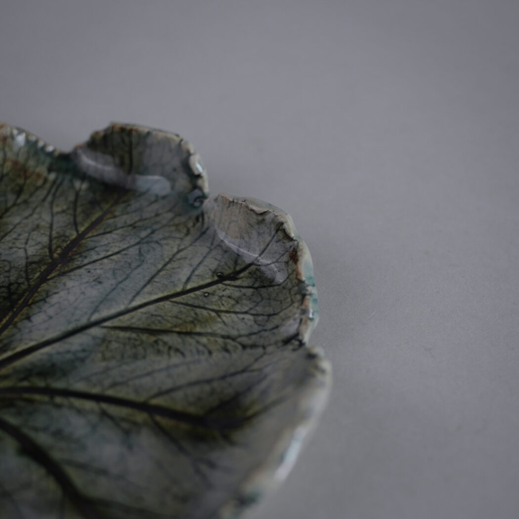 Lille Håndlavet Grønt Blad til Væggen 6