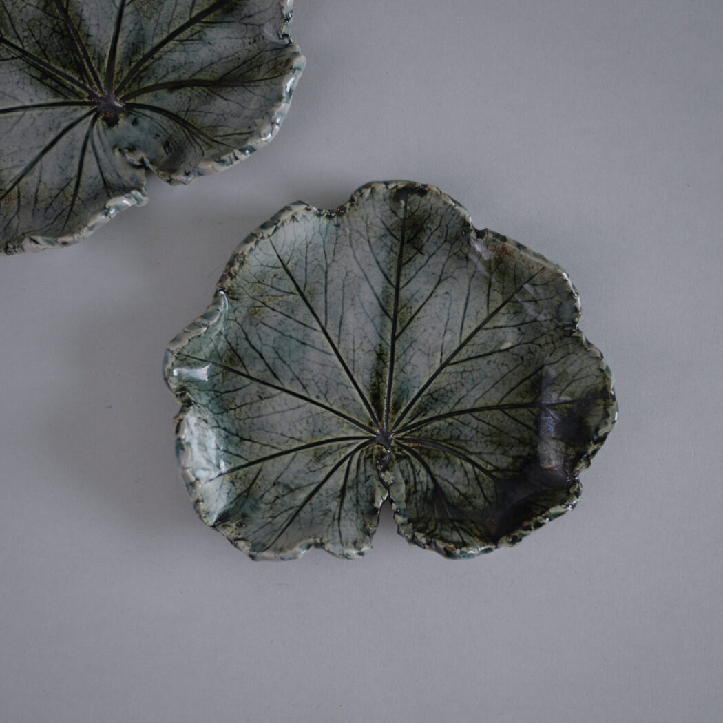 Lille Håndlavet Grønt Blad til Væggen 8