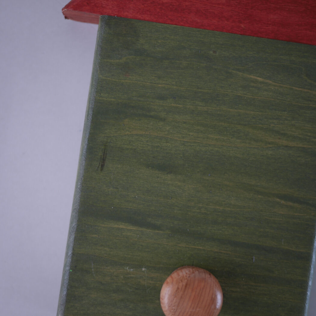 Grøn Hus Knage i Træ 5