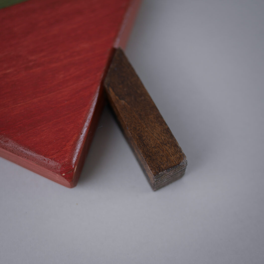 Grøn Hus Knage i Træ 6