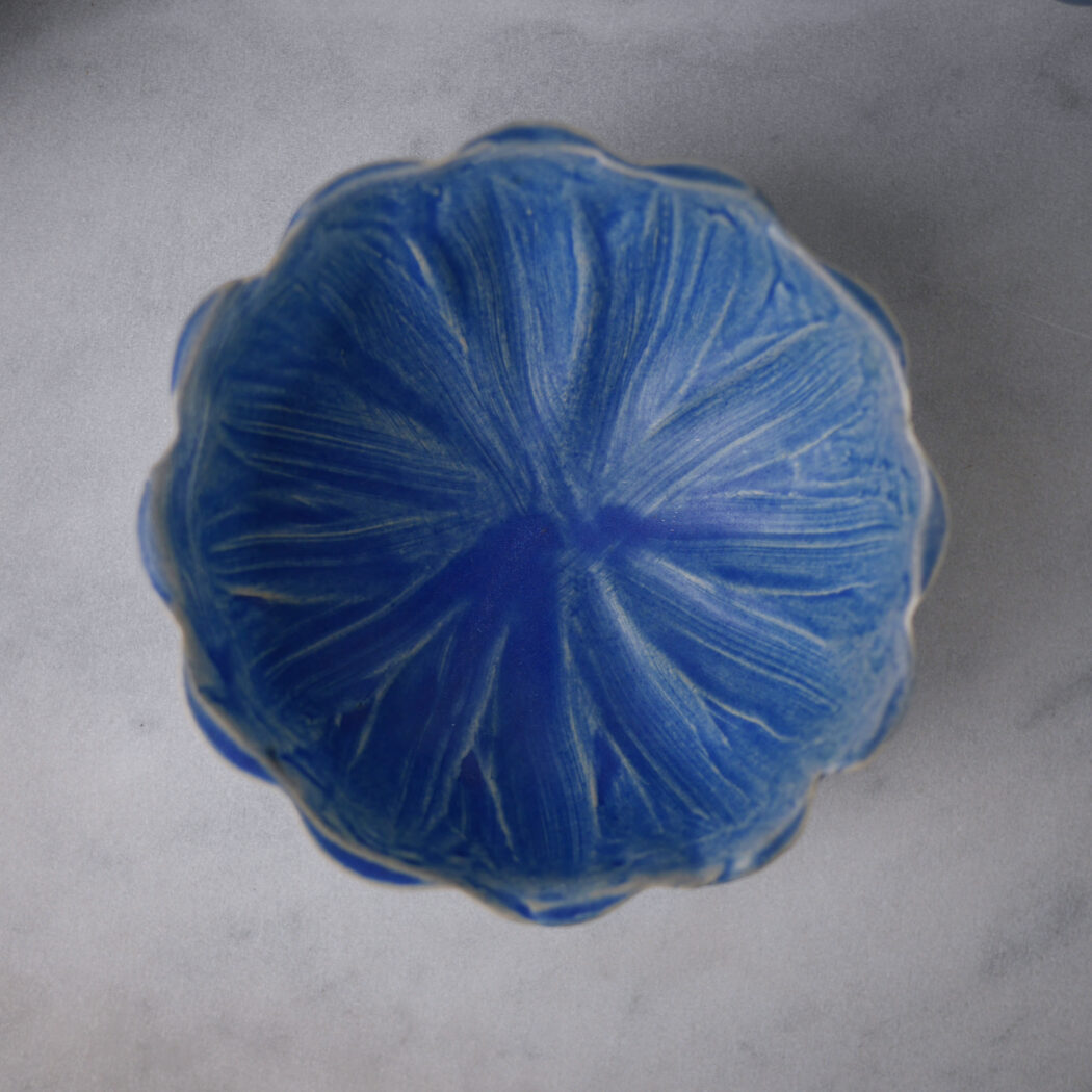 Dekorative Blå Keramik Skåle, 5 stk. 6