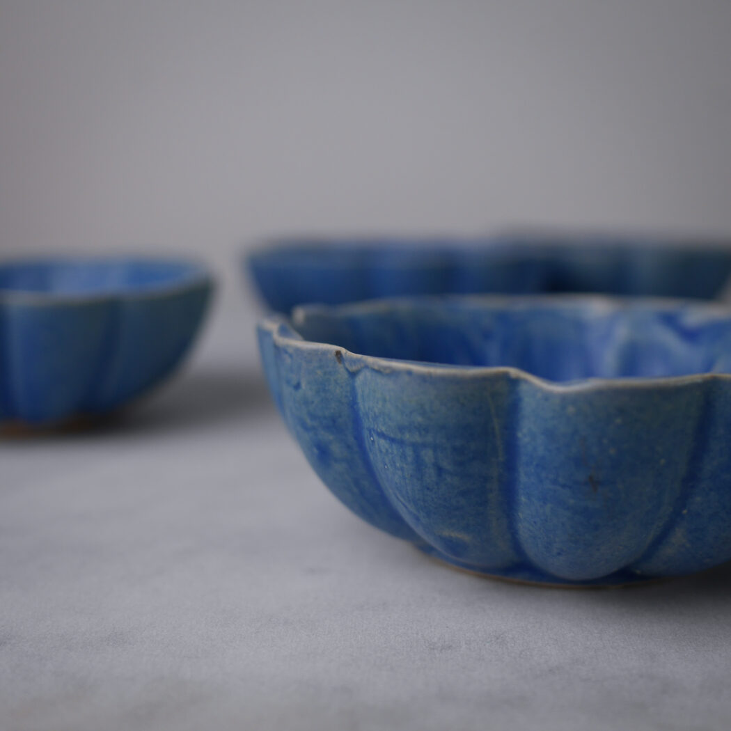 Dekorative Blå Keramik Skåle, 5 stk. 9