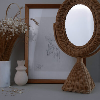 Flettet Vintage Bordspejl
