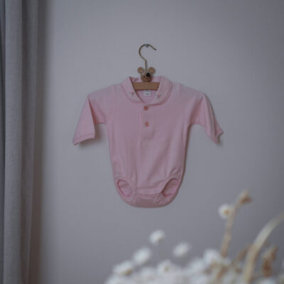 Lyserød H&M Body med Blondekanter, str. 62