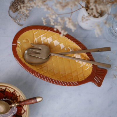 Gult Fiskefad i Keramik
