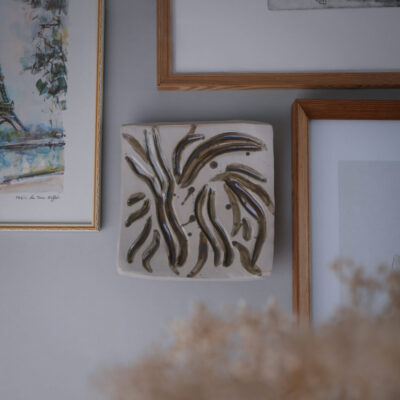 Firkantet Keramik Kunst til Væggen