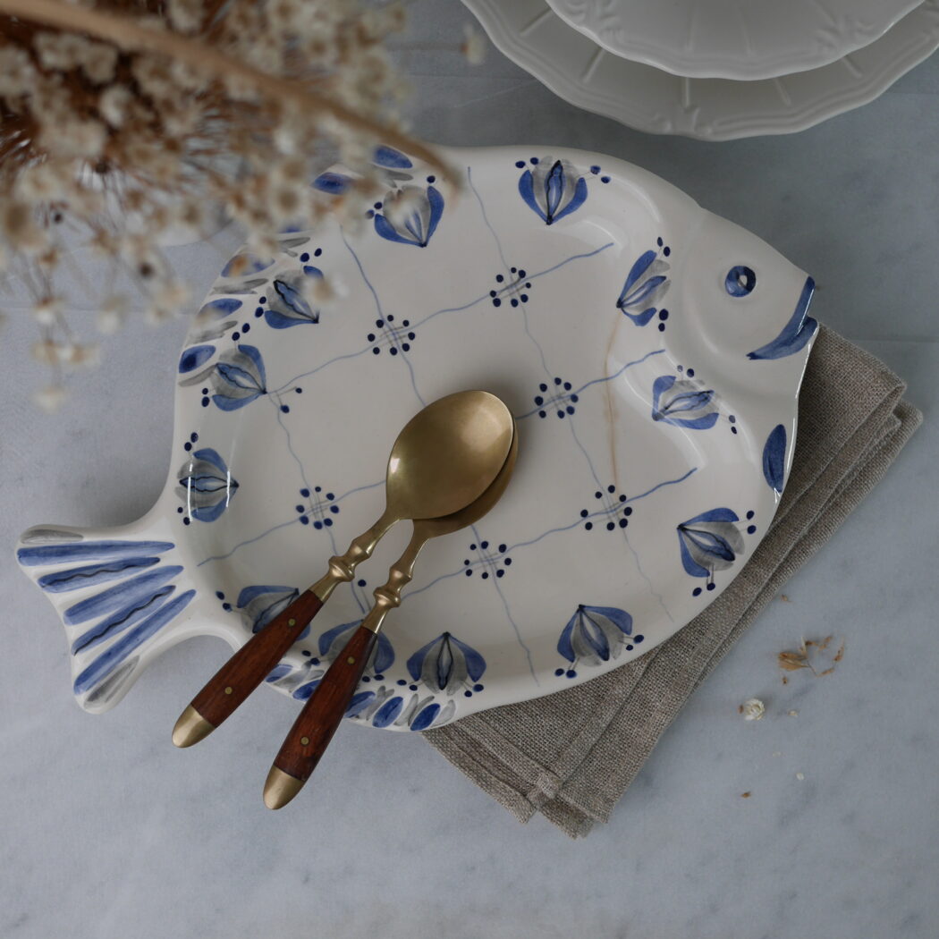 Fiskefad med Blå Dekorationer (ITU) 8