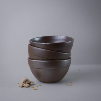 Brune Keramik Skåle, 3 stk.