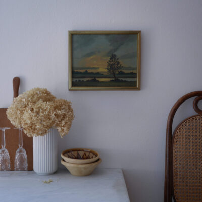 Natur Maleri med Guldramme