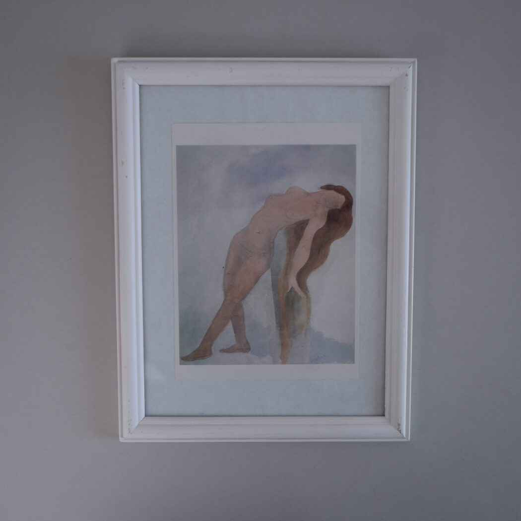 Akvarel Billede med Kvinde 1