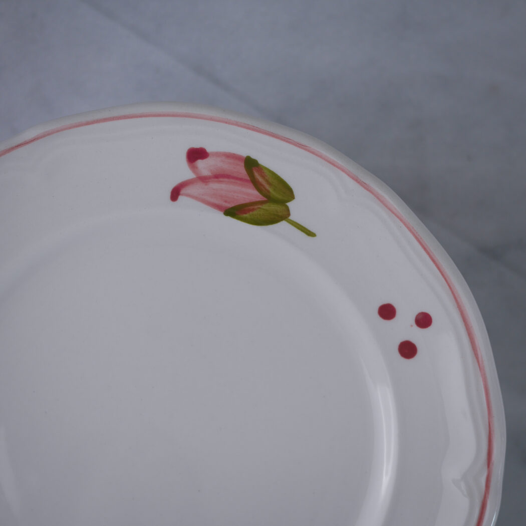 Italienske Frokosttallerkner med Blomster, 6 stk. 5