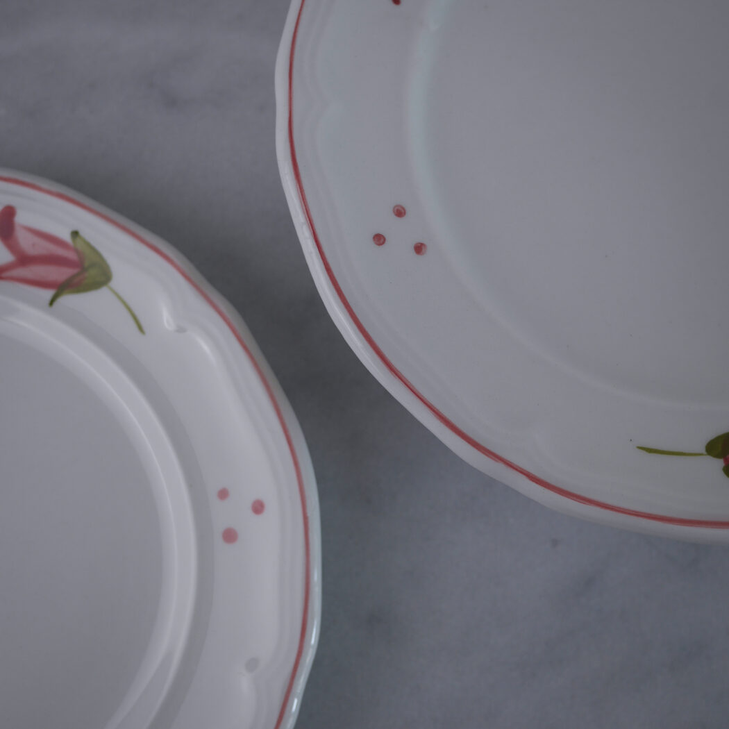 Italienske Frokosttallerkner med Blomster, 6 stk. 6