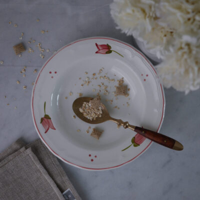 Dybe Italienske Tallerkner med Blomster, 5 stk.