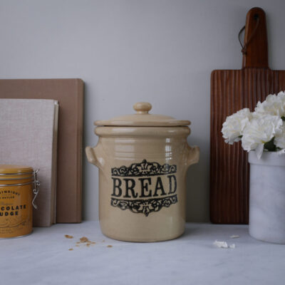 Stor Beige Brød Krukke