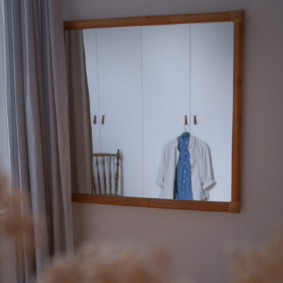 Firkantet Bambus Spejl