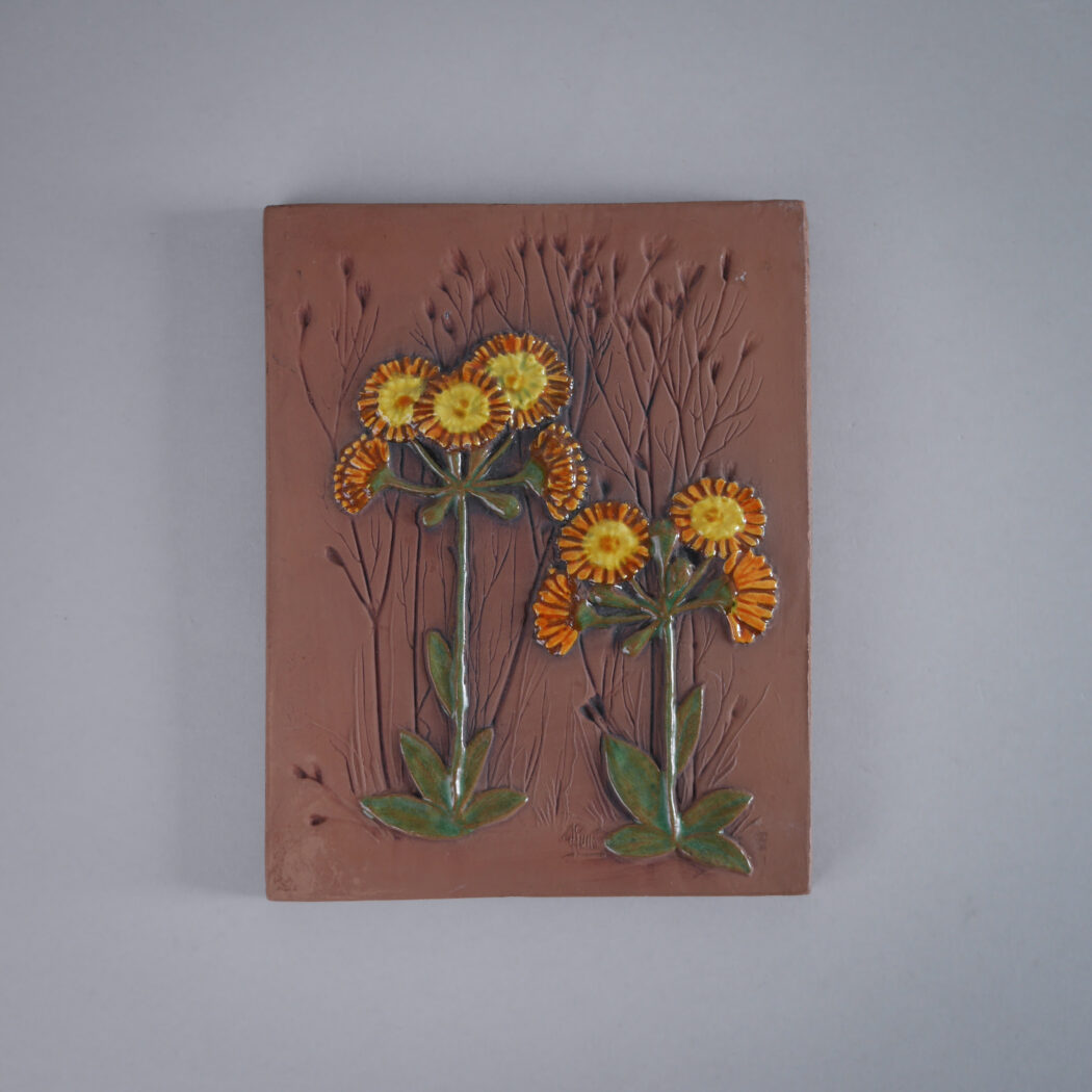 Relief med Gule & Orange Blomster 1