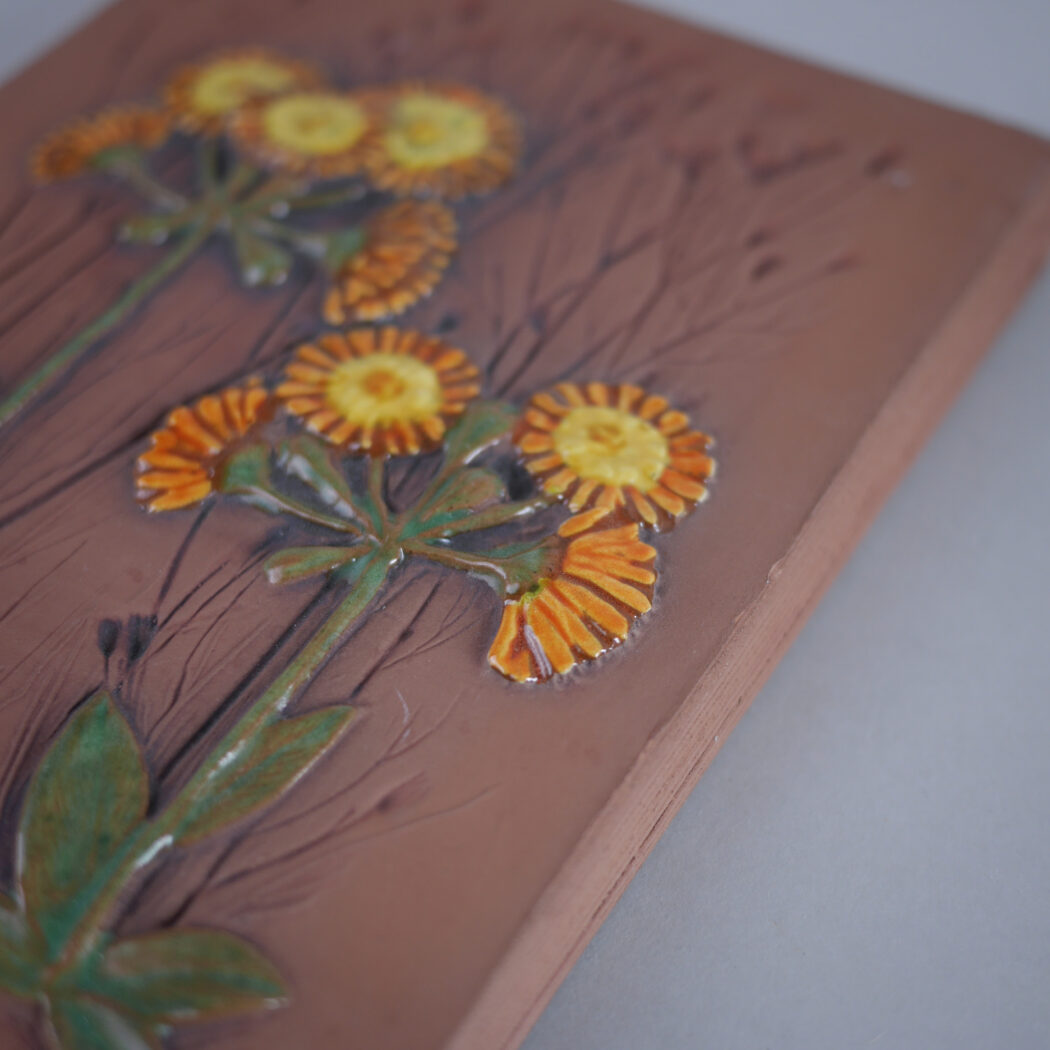 Relief med Gule & Orange Blomster 2